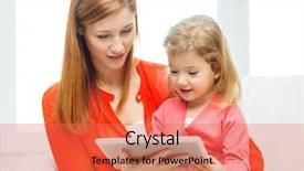  Presentation with free family - Audience pleasing slide set consisting of family children parenthood technology backdrop and a coral colored foreground