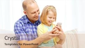  Presentation with free family - Audience pleasing slide set consisting of family children parenthood technology backdrop and a coral colored foreground