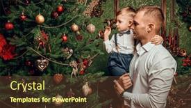  Presentation with family tree - Theme enhanced with family-christmas-and-new-year background and a tawny brown colored foreground