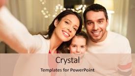  Presentation with christmas holidays - Beautiful slide set featuring family christmas and holidays concept backdrop and a  colored foreground