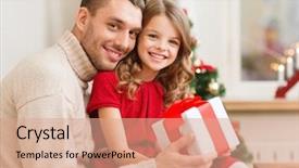  Presentation with winter family - Amazing PPT layouts having family christmas x-mas winter backdrop and a  colored foreground