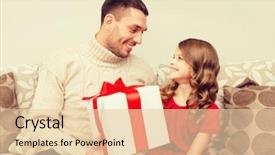  Presentation with winter family - Presentation theme enhanced with family christmas x-mas winter background and a lemonade colored foreground