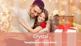  Presentation with winter family - Slide set with family christmas x-mas winter background and a  colored foreground