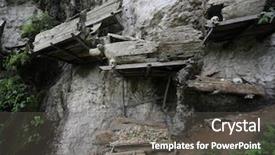  Presentation with sulawesi - Beautiful presentation featuring family coffins with bones hanging backdrop and a dark gray colored foreground