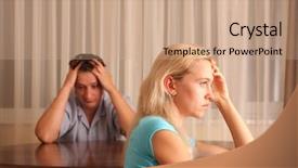  Presentation with husband and wife - Beautiful presentation featuring family conflict - quarrel between husband backdrop and a coral colored foreground