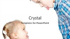  Presentation with sister - PPT layouts enhanced with family conflict - sister and brother stick background and a white colored foreground