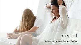  Presentation with family and home love concept - PPT layouts with family-conflict-and-relations-concept background and a light gray colored foreground