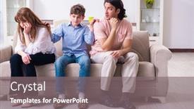  Presentation with conflict - Amazing presentation design having family-conflict-with-husband backdrop and a gray colored foreground