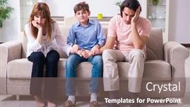  Presentation with conflict - PPT theme enhanced with family-conflict-with-husband background and a gray colored foreground