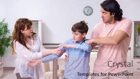  Presentation with conflict - PPT layouts consisting of family-conflict-with-husband background and a soft green colored foreground