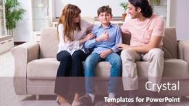  Presentation with conflict - PPT layouts with family-conflict-with-husband background and a gray colored foreground
