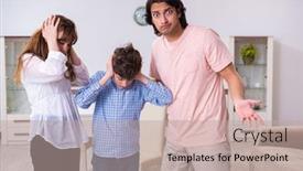  Presentation with conflict - Presentation featuring family-conflict-with-husband background and a mint green colored foreground