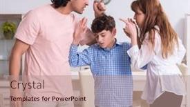  Presentation with wife - PPT layouts consisting of family-conflict-with-husband background and a coral colored foreground