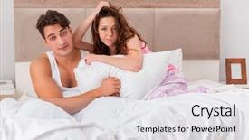  Presentation with husband and wife - PPT layouts consisting of family conflict with wife husband background and a white colored foreground