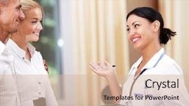  Presentation with doctor family - Colorful slides enhanced with family conversation - happy medical doctor and young backdrop and a lemonade colored foreground