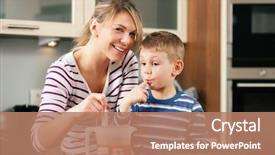  Presentation with taste - Beautiful presentation featuring family cooking in their kitchen backdrop and a  colored foreground