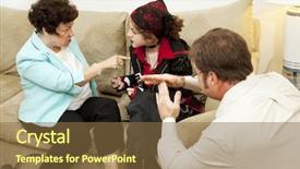  Presentation with counseling - Amazing presentation theme having family counseling - mother and her rebellious teen backdrop and a  colored foreground