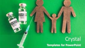  Presentation with immunization - Presentation theme featuring family-cut-out-and-covid background and a shamrock green colored foreground