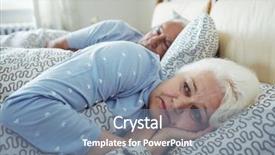  Presentation with sleeping - PPT theme consisting of family distress - senior man sleeping while woman background and a seafoam green colored foreground