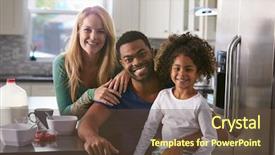 Presentation with race - Presentation theme having family diversity - portrait of mixed race couple background and a tawny brown colored foreground