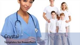  Presentation with doctor family - Amazing presentation theme having family doctor backdrop and a light blue colored foreground