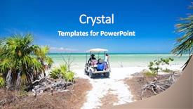  Presentation with self driving cars - Slide set with beer in spanish card with a beach on background background and a mint green colored foreground