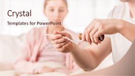  Presentation with drugs family - Presentation theme with family drugs - loving father pouring effective medicine background and a lemonade colored foreground