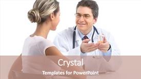  Presentation with drugs family - Beautiful theme featuring family drugs - medical doctor and young woman backdrop and a coral colored foreground