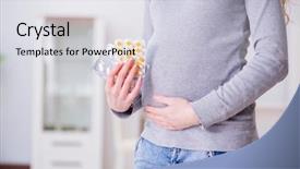  Presentation with capsules pills pill doctor prescription - Beautiful PPT theme featuring family drugs - pregnant woman taking pills backdrop and a light gray colored foreground