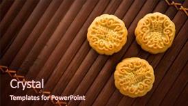  Presentation with traditional chinese character - Beautiful theme featuring family during mid-autumn festival backdrop and a wine colored foreground