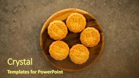  Presentation with traditional chinese character - Beautiful slides featuring family during mid-autumn festival backdrop and a tawny brown colored foreground