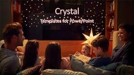  Presentation with movie - Colorful slides enhanced with family enjoying movie night backdrop and a wine colored foreground