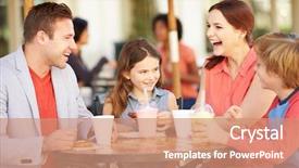  Presentation with british royal family - Amazing theme having family enjoying snack in caf backdrop and a coral colored foreground