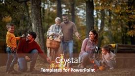  Presentation with picnic - Audience pleasing slide set consisting of family-enjoying-together-on-picnic backdrop and a tawny brown colored foreground