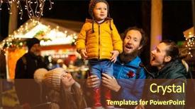  Presentation with croatia zagreb - Amazing presentation theme having family enjoying traditional christmas market backdrop and a tawny brown colored foreground