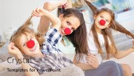  Presentation with carnival - Beautiful theme featuring family-enjoys-carnival-with-red backdrop and a coral colored foreground