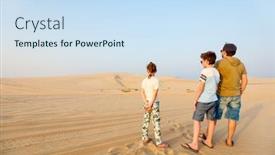  Presentation with qatar - Theme consisting of family-father-and-kids-having background and a sky blue colored foreground