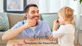  Presentation with tea party - Amazing PPT layouts having family-fatherhood-and-childhood-concept backdrop and a lemonade colored foreground