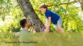  Presentation with family tree - Colorful theme enhanced with family-fatherhood-and-people-concept backdrop and a yellow colored foreground