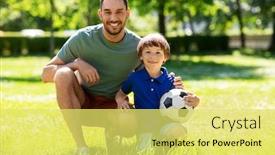  Presentation with father - Theme with family-fatherhood-and-people-concept background and a yellow colored foreground
