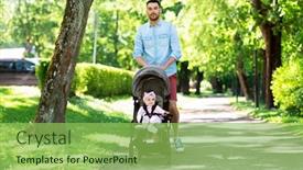  Presentation with family - Amazing PPT theme having family-fatherhood-and-people-concept backdrop and a yellow colored foreground