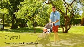  Presentation with family - Presentation featuring family-fatherhood-and-people-concept background and a yellow colored foreground