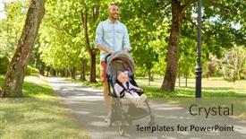  Presentation with family - PPT layouts featuring family-fatherhood-and-people-concept background and a mint green colored foreground