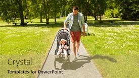  Presentation with people - PPT theme having family-fatherhood-and-people-concept background and a yellow colored foreground