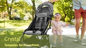  Presentation with family - Presentation theme consisting of family-fatherhood-and-people-concept background and a tawny brown colored foreground