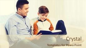  Presentation with literature - Amazing slide set having family fatherhood generation literature backdrop and a cream colored foreground