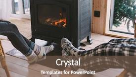  Presentation with fireside - Beautiful presentation featuring family fireside - cold fall or winter day backdrop and a violet colored foreground