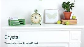  Presentation with islamic decorations decoration and motif - Cool new presentation theme with family fireside - fireplace with beautiful decorations backdrop and a sky blue colored foreground