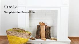  Presentation with living room - Colorful theme enhanced with family fireside - fireplace with beautiful decorations backdrop and a white colored foreground