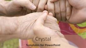  Presentation with focus - Presentation with family focus point on hands background and a coral colored foreground